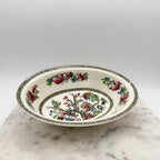 Johnson Brothers “Indian Tree” Floral Oval Serving Bowl with Greek Key Details