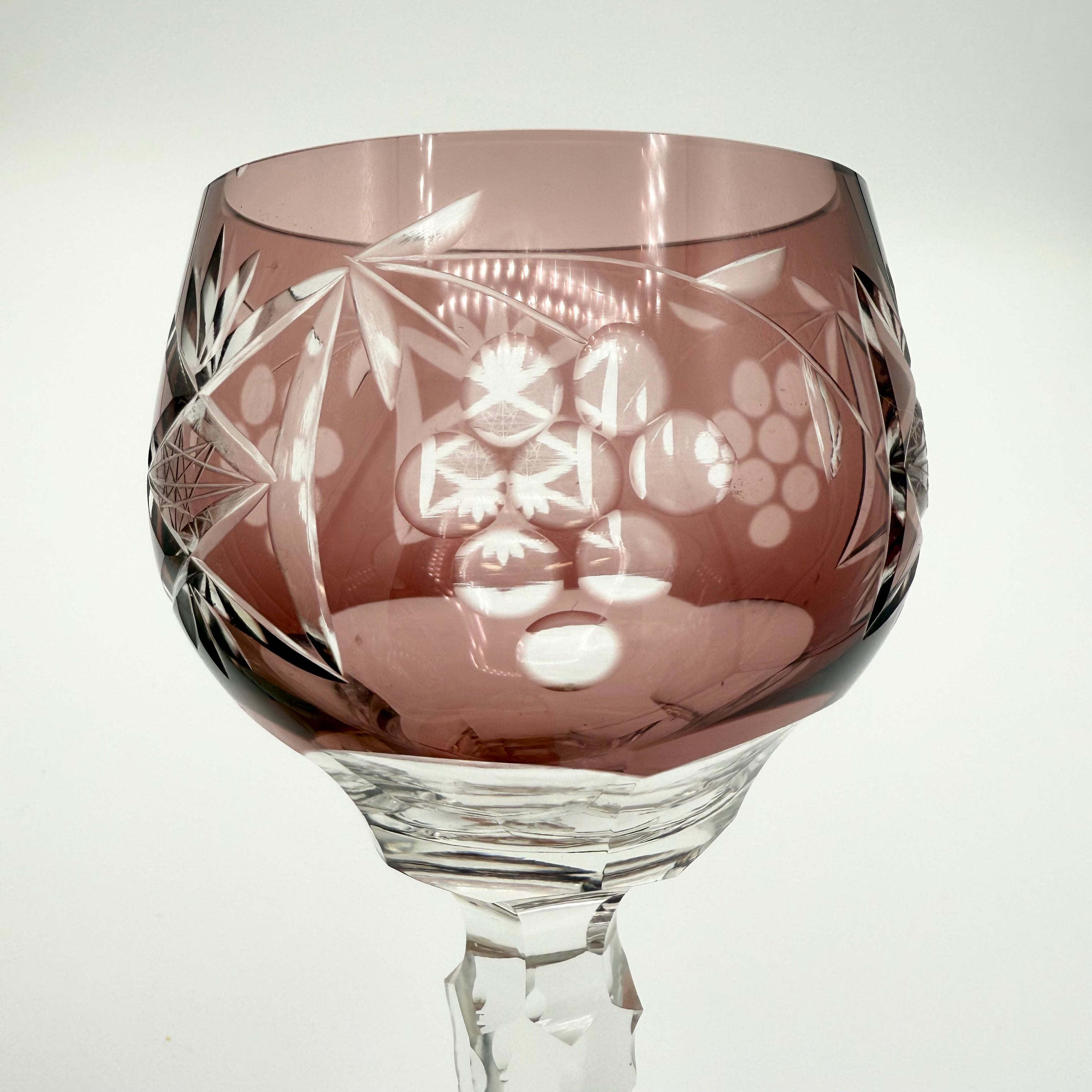 Nachtmann Traube Cut to Clear Crystal Wine Hock Glasses