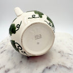 Vintage West Germany Majolica Pitcher With Embossed Flowers, Strawberries, Leaves