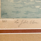 Original Framed French Etching “The Blue Net” by Alphonse Lafitte (a.k.a. Manuel Robbe), Signed and Numbered, c. Early 20th Century (No. 2 of 47)