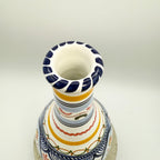 Hand-Painted Spanish Ceramic Vase – Multicolor Folk Art Motif, Made in Spain
