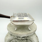 Silver Plated Victorian Crumb Catcher Silent Butler with Wood Handle
