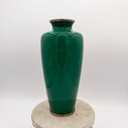 Japanese Ando Jubei Green Wireless Cloisonné Enamel Vase, c. 20th Century