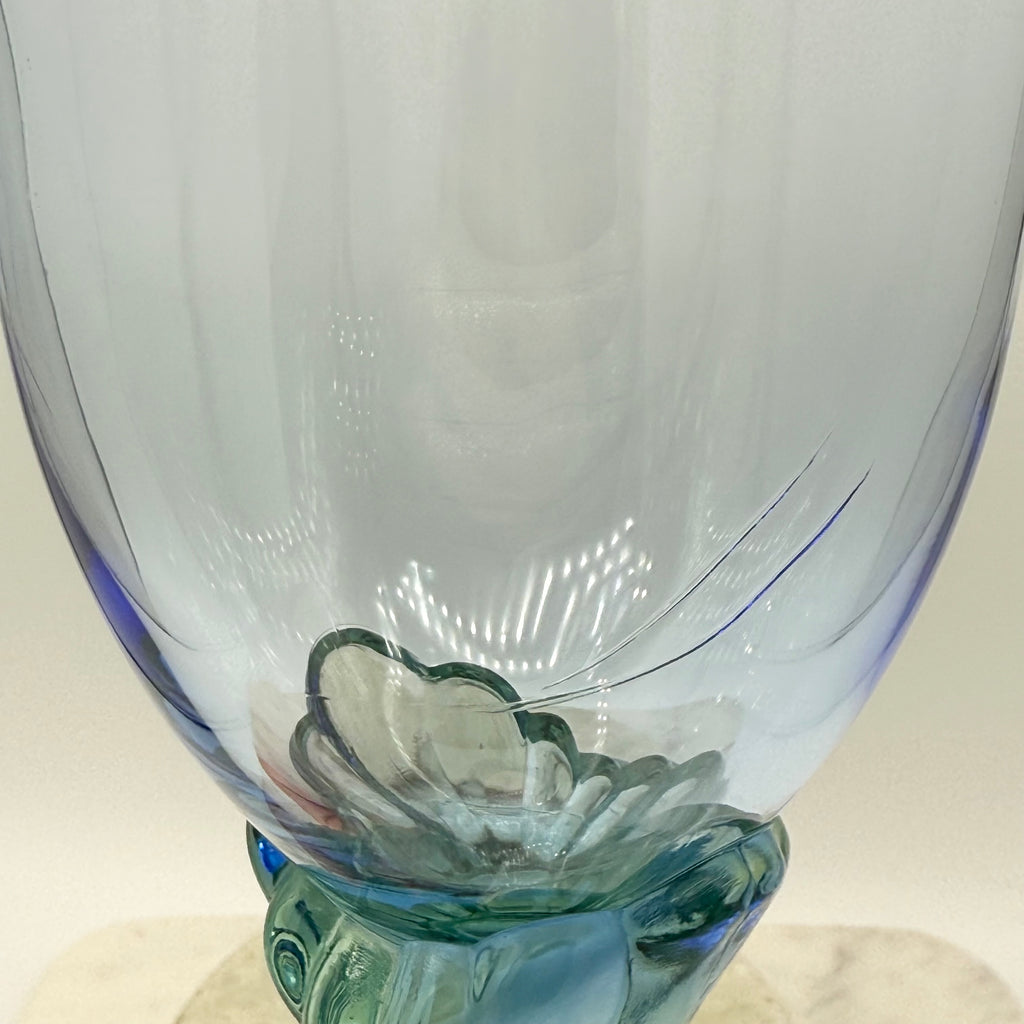 Bormioli Rocco Bahia Green Blue Iced Tea Glasses / Water Goblets, Made in Italy