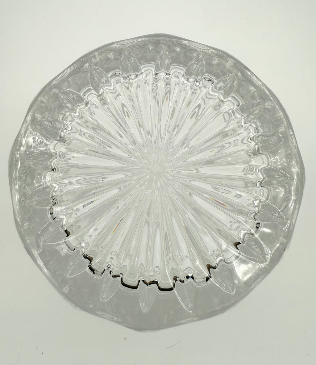 Mid-Century Modern Heavy Bleikristall 24% Lead Cut Crystal Champagne Ice Bucket with Handles