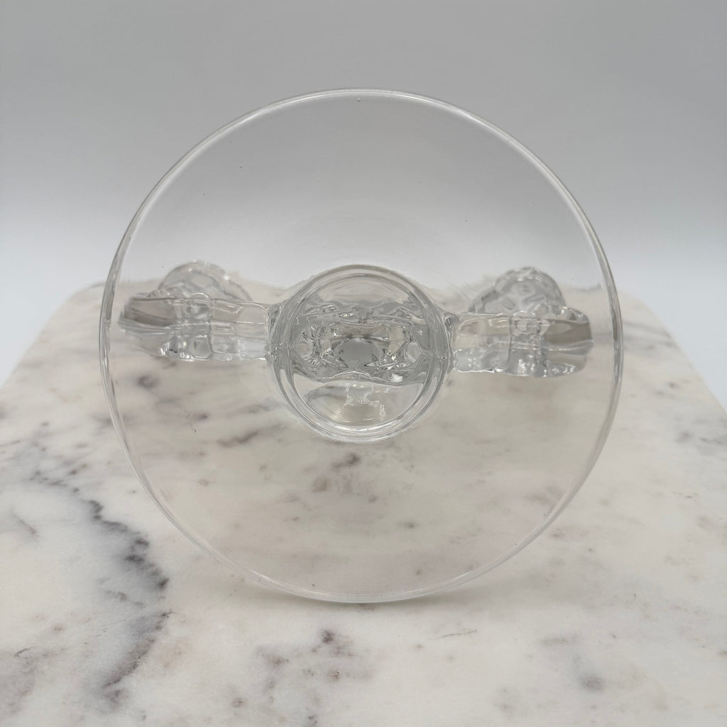 New Martinsville Clear Janice Double Candelabras, Pair