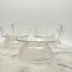 Antique Gillinder & Sons Frosted Lion Early American Pattern Glass (EAPG) Dessert Coupes, c1870s