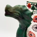 Vintage Hand-Painted Figural Dragon Ceramic Water Pitcher