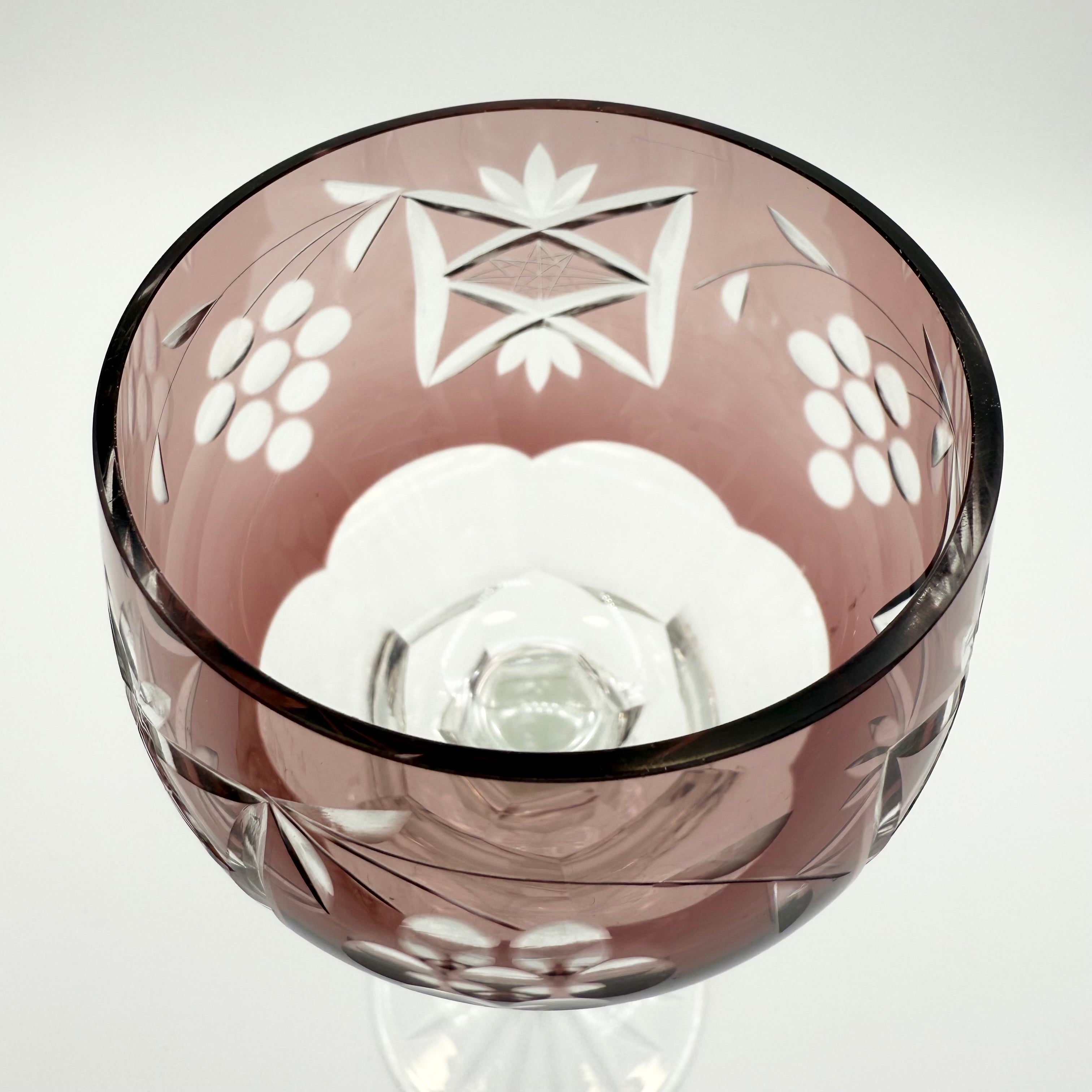 Nachtmann Traube Cut to Clear Crystal Wine Hock Glasses