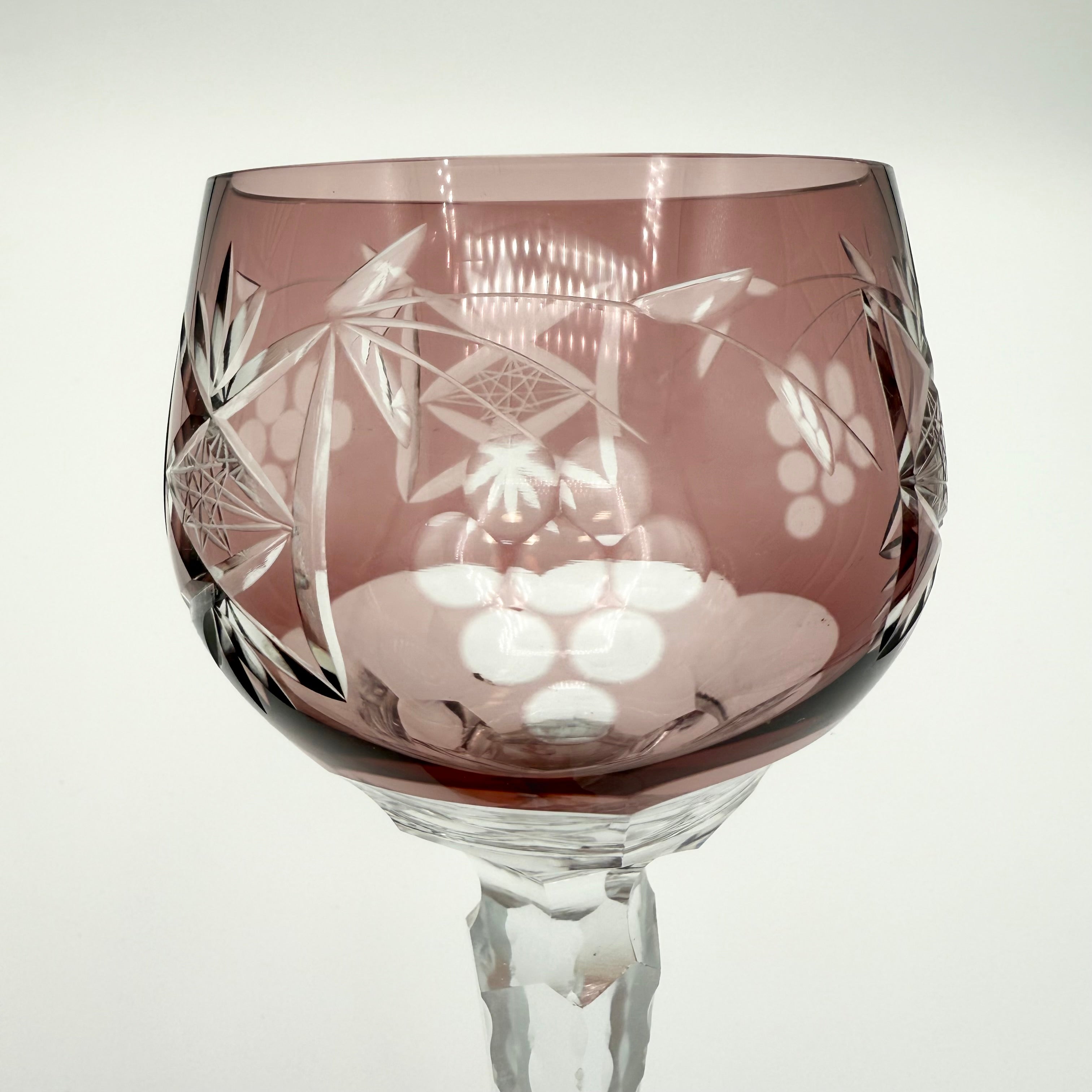 Nachtmann Traube Cut to Clear Crystal Wine Hock Glasses