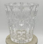 Mid-Century Modern Heavy Bleikristall 24% Lead Cut Crystal Champagne Ice Bucket with Handles