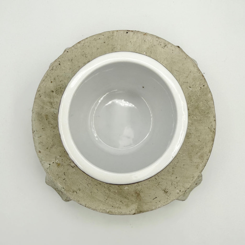 Hand Painted Porcelain Urn With Floral Motif