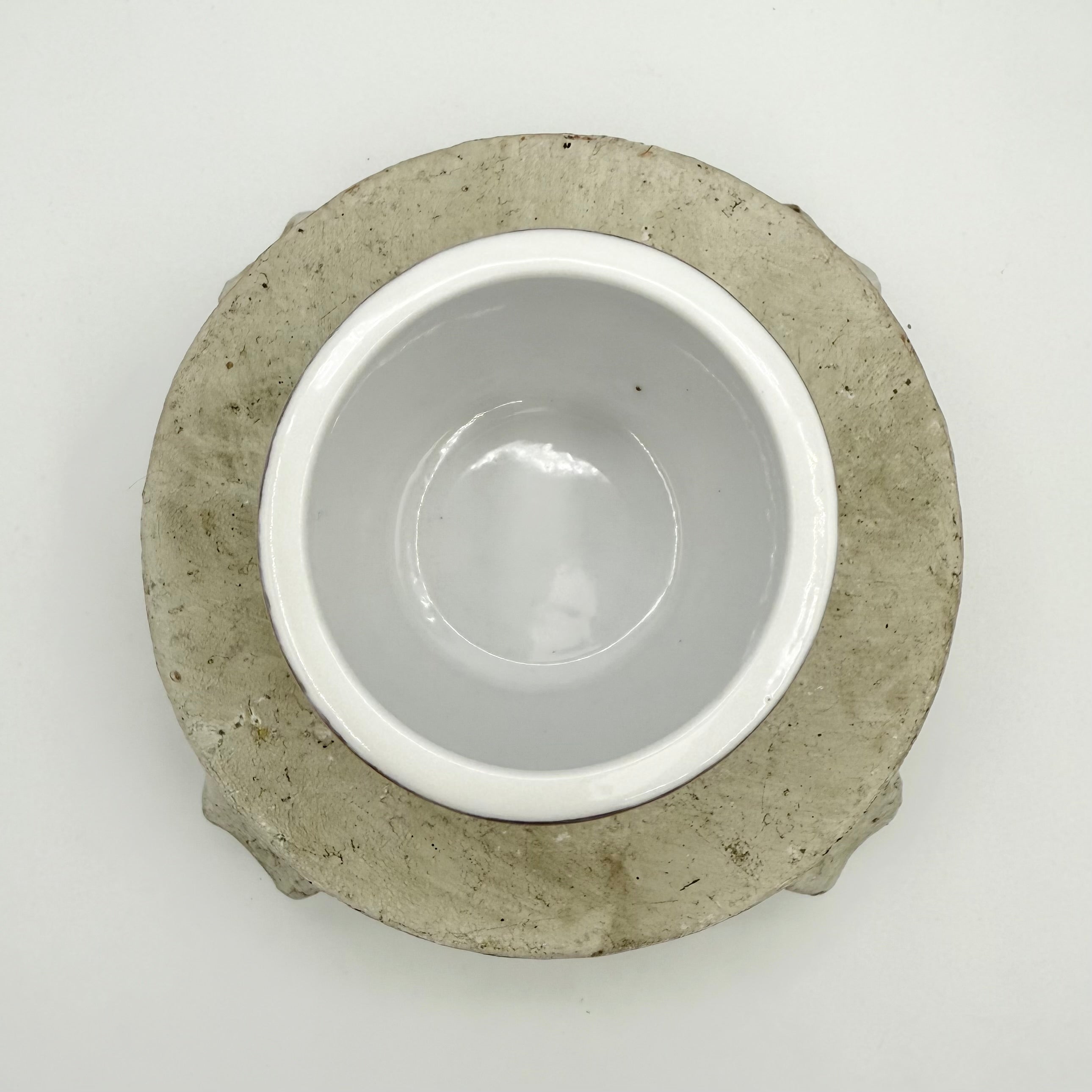 Hand Painted Porcelain Urn With Floral Motif