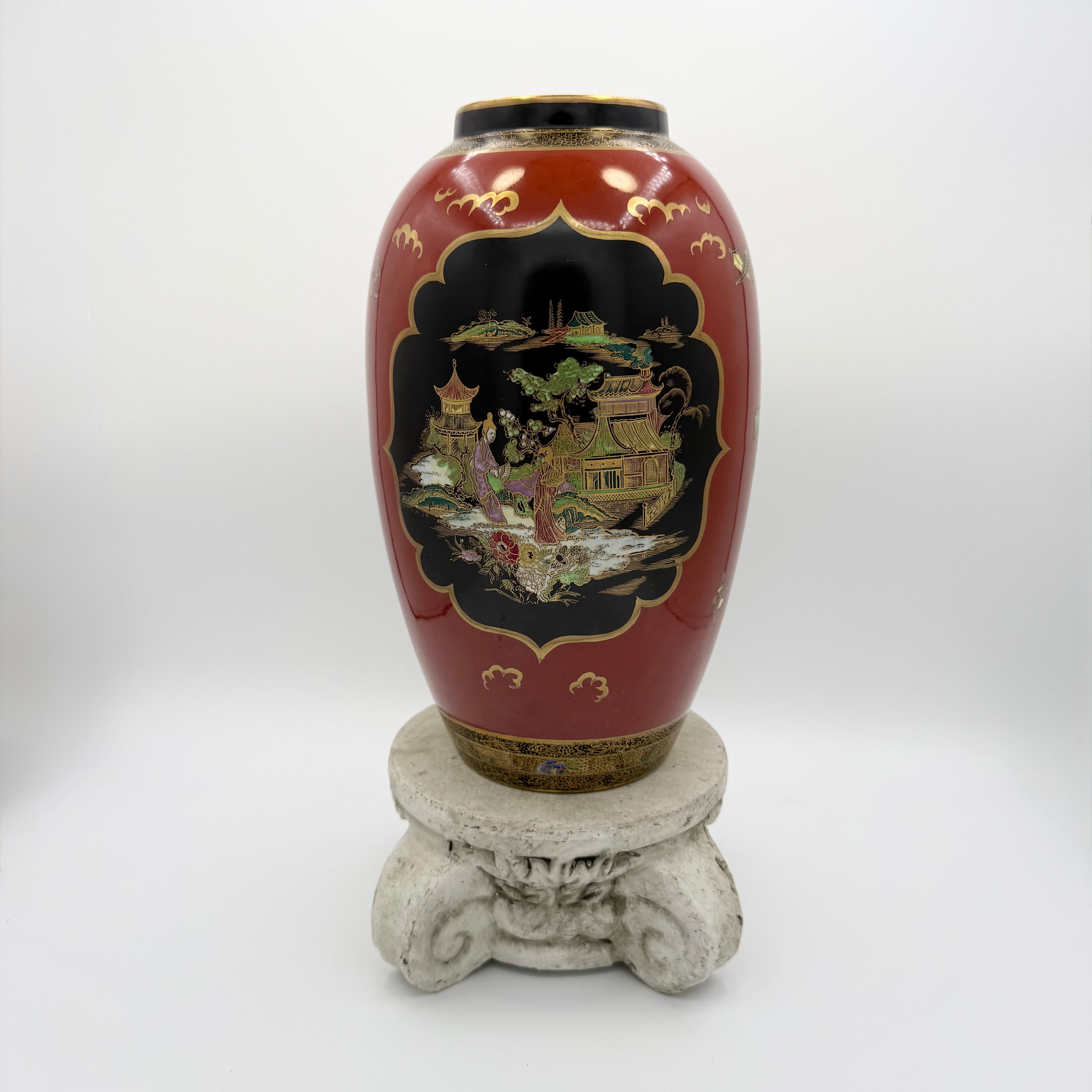 Carlton Ware Art Deco Chinoiserie Style Vase