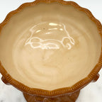 Antique Early American Pattern Glass Greentown Chocolate Glass Cactus Comport