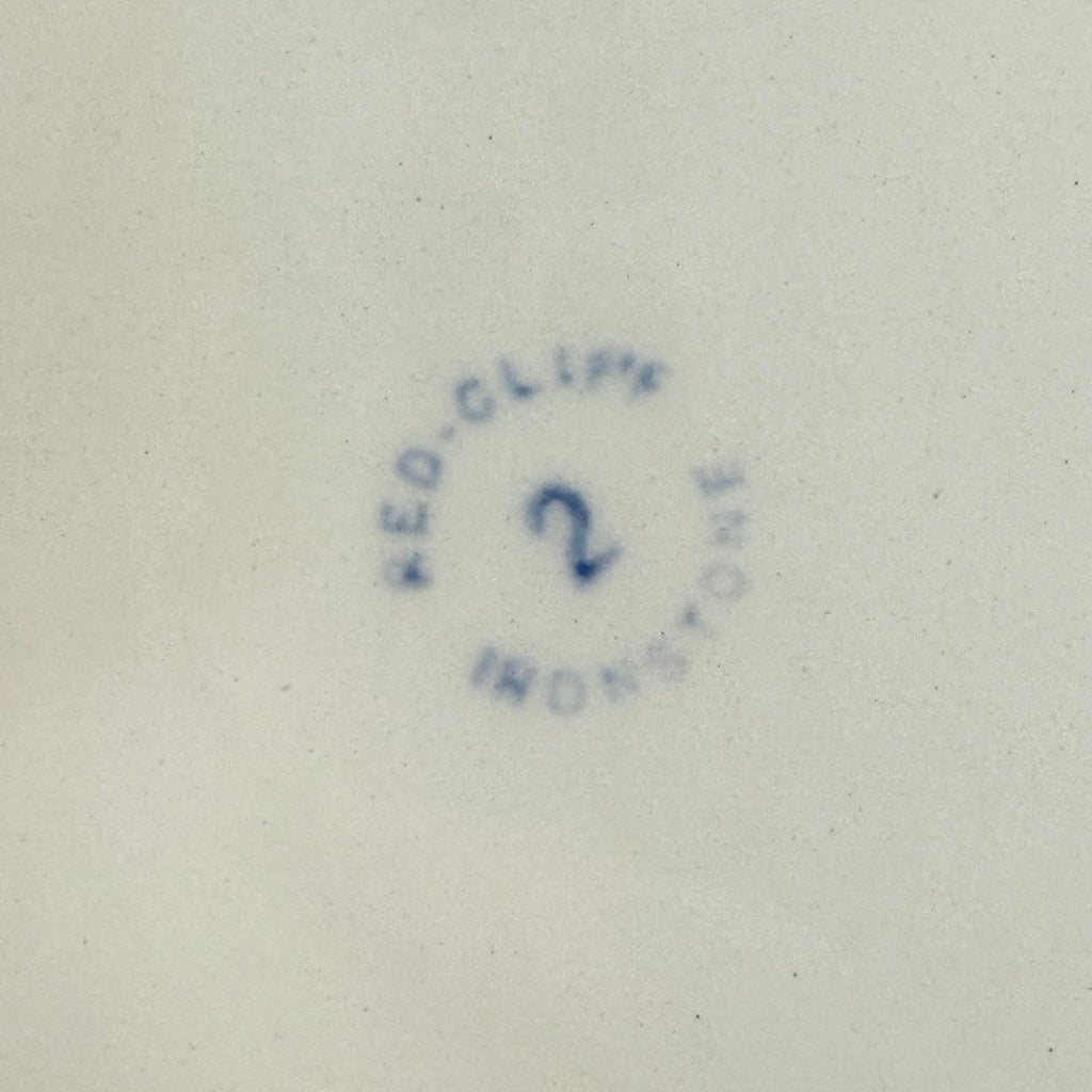 Antique Red Cliff Victorian Pattern White Ironstone Pierced Serving Platter