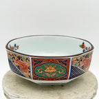 Hatsuichi Mino Ware Court Brocade Octagonal Bowl – Japanese Ceramic