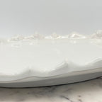 Antique Red Cliff Victorian Pattern White Ironstone Pierced Serving Platter