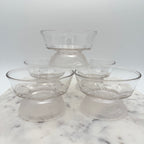 Antique Gillinder & Sons Frosted Lion Early American Pattern Glass (EAPG) Dessert Coupes, c1870s
