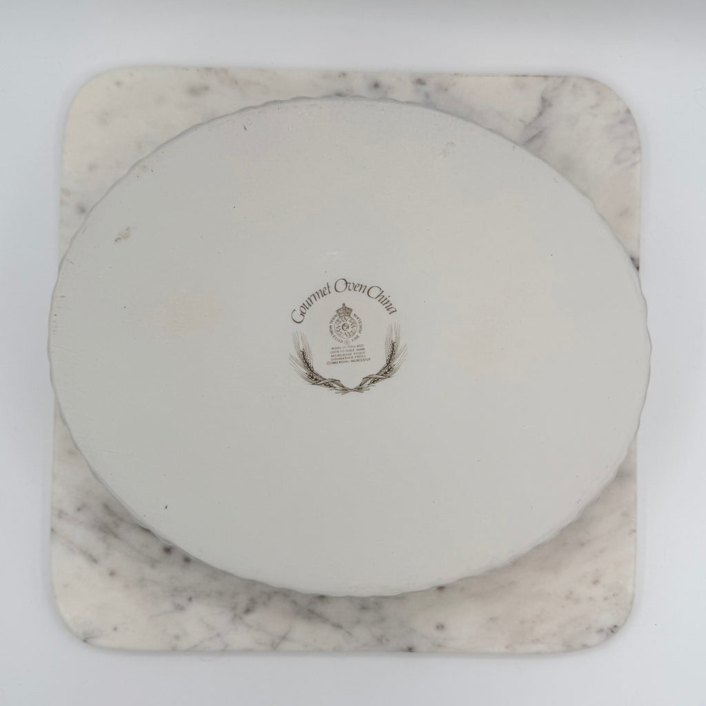 Royal Worcester Gourmet Oval White Porcelain Dove Lovebirds Tureen Casserole Dish