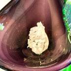 Set of 12 Hand Blown Long Stem Murano Glass Flowers, Made in Italy