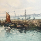 Original Framed French Etching “The Blue Net” by Alphonse Lafitte (a.k.a. Manuel Robbe), Signed and Numbered, c. Early 20th Century (No. 2 of 47)