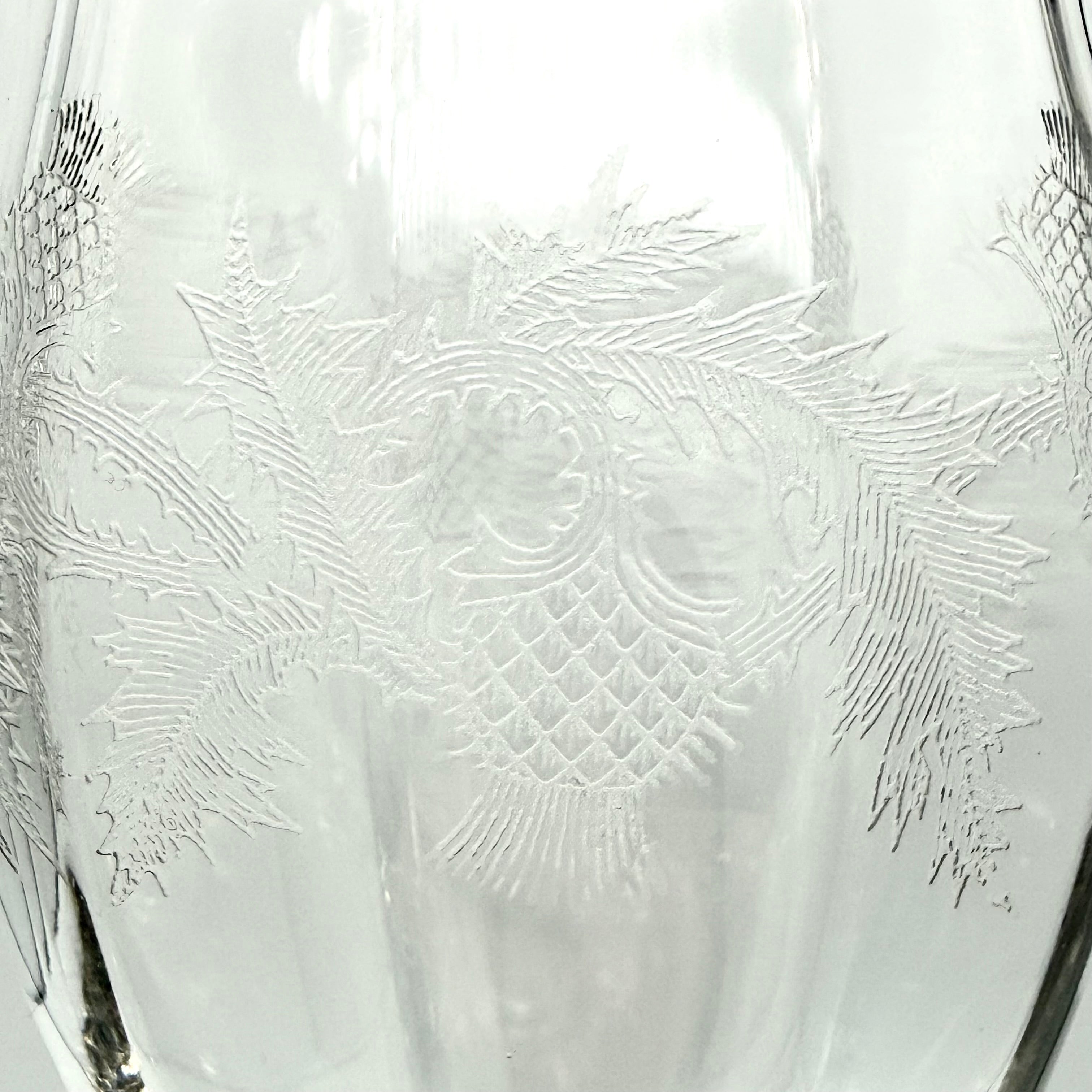 Vintage Central Glass Works Thistle Fluted Champagne Glass, 6.25” Tall (UNK958)