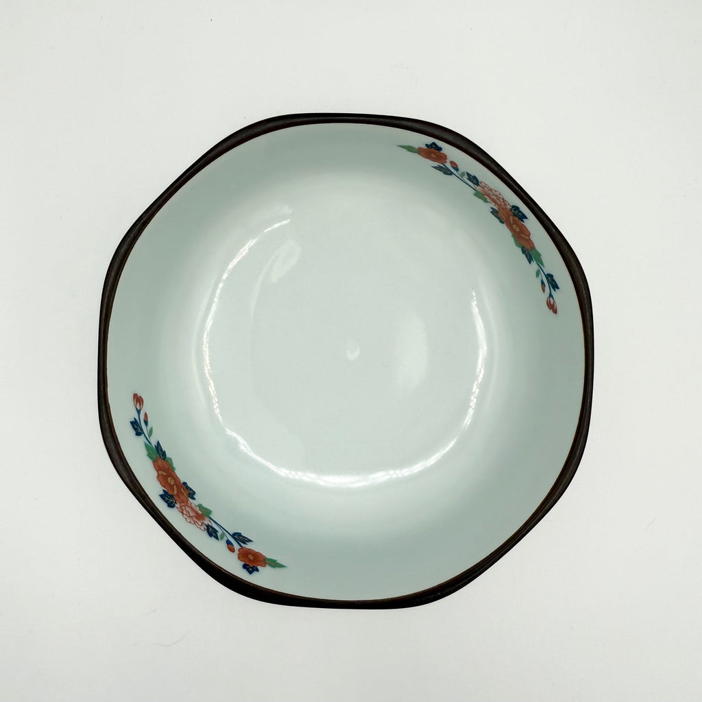 Hatsuichi Mino Ware Court Brocade Octagonal Bowl – Japanese Ceramic