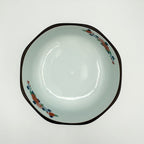 Hatsuichi Mino Ware Court Brocade Octagonal Bowl – Japanese Ceramic