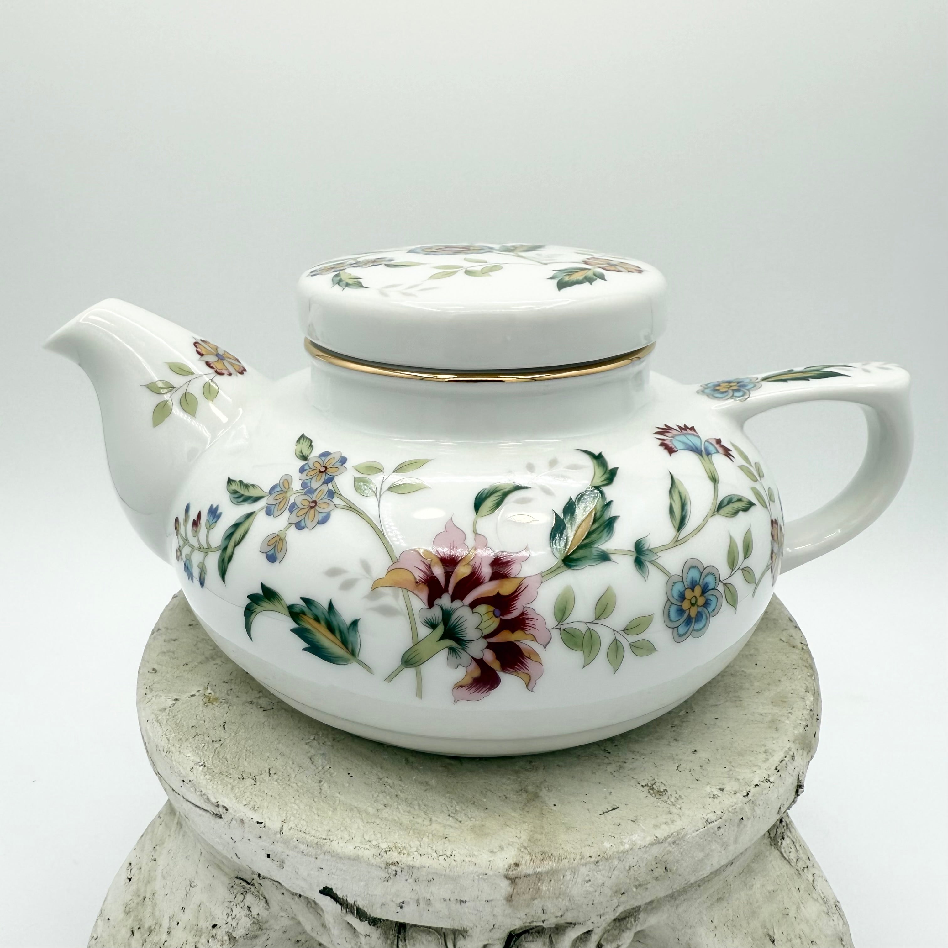 Andrea By Sadek Buckingham Floral Individual Teapot And Teacup Set
