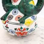 Vintage Hand-Painted Figural Dragon Ceramic Water Pitcher