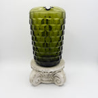 Indiana Glass Whitehall Cubist Avocado Green Pitcher