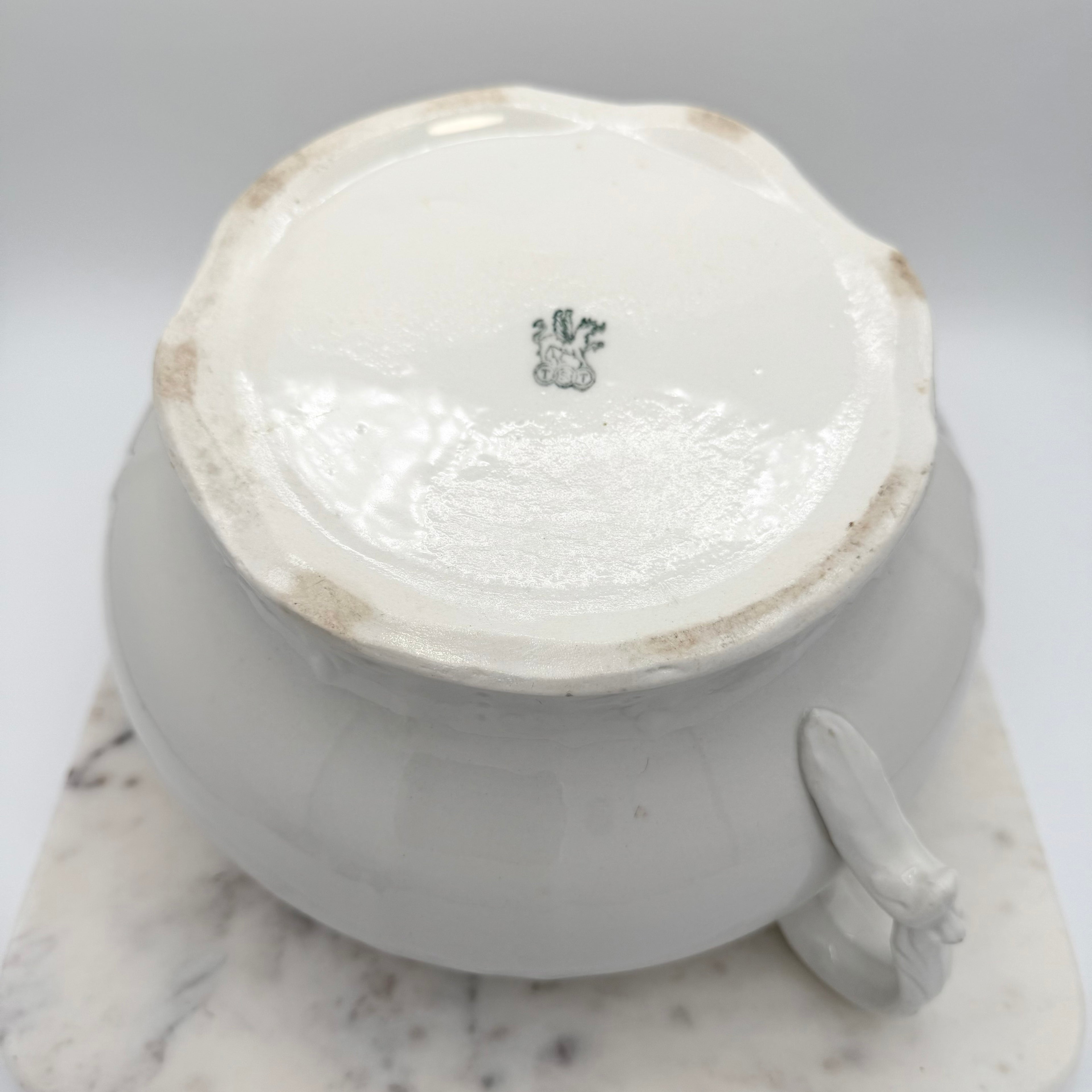 Antique Early 1900s Antique White Ironstone Chamber Pot
