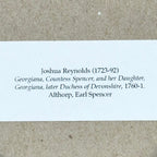 Antique Repoussé Hand-Hammered Copper Picture Frame with Print of the Countess Spencer and her Daughter Georgiana with Dog