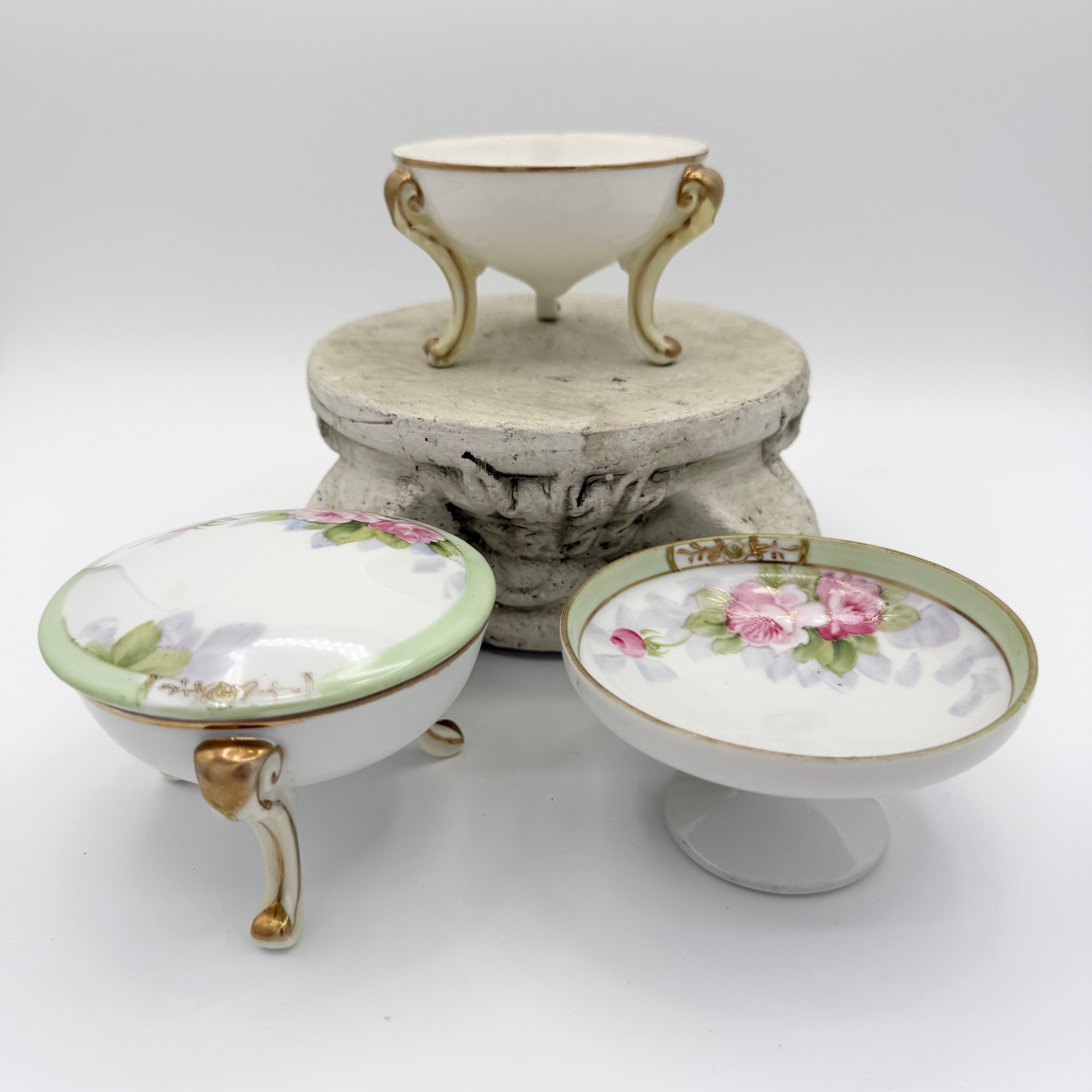 Antique Nippon Three Piece Vanity Dresser Set
