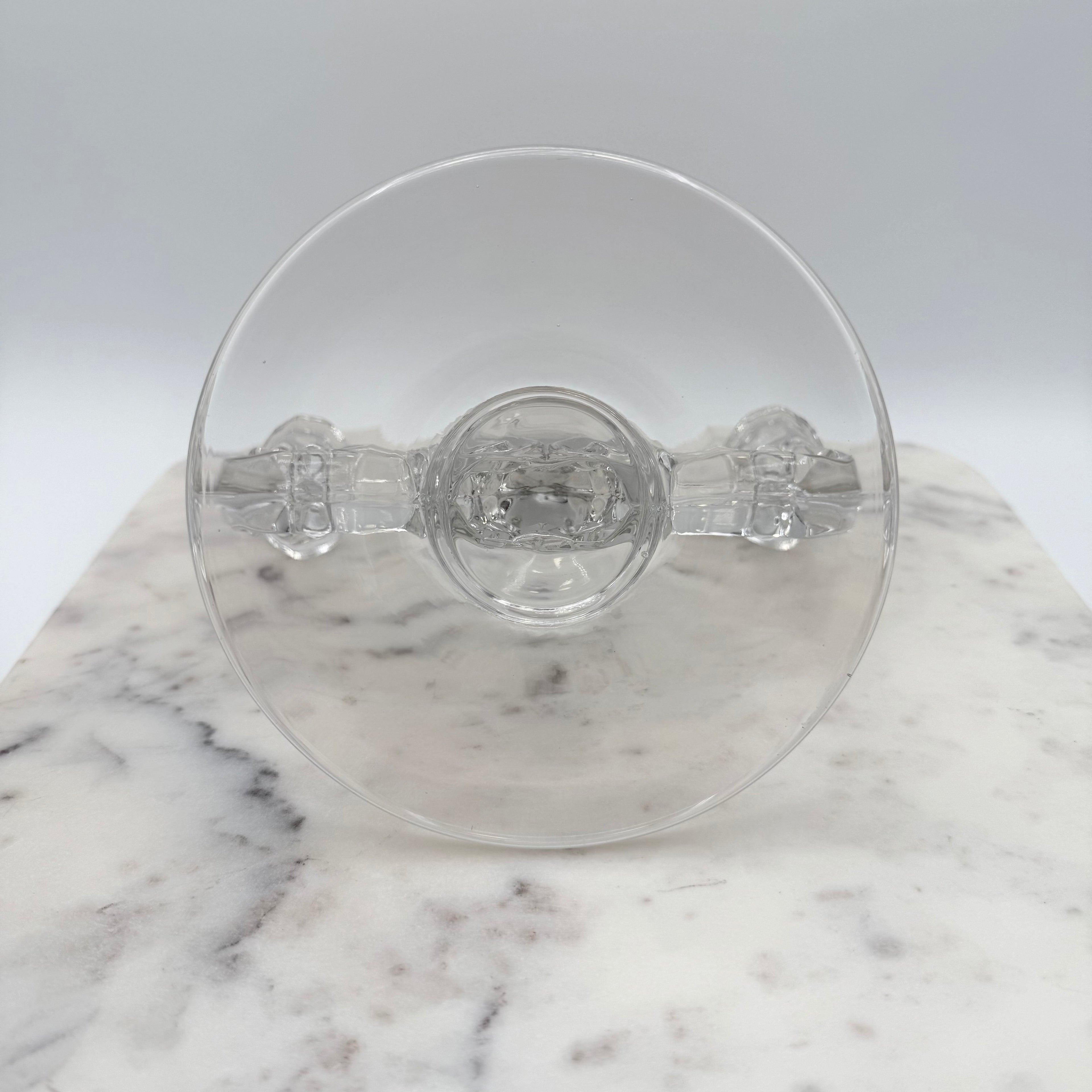 New Martinsville Clear Janice Double Candelabras, Pair