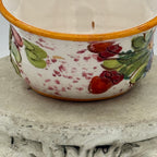 Hand-Painted Italian Majolica Small Basket with Twisted Handle