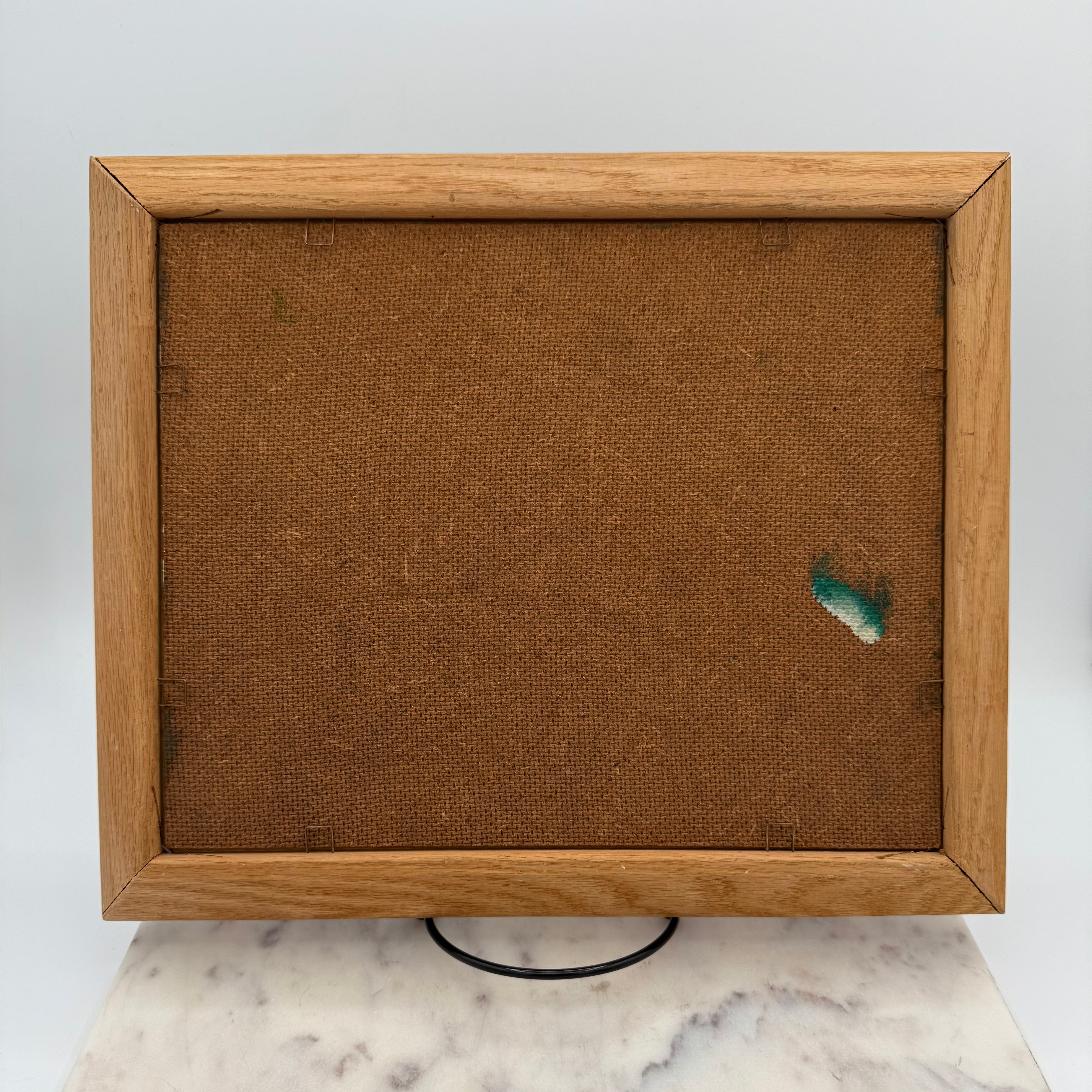 T. Bentley Original Oil Painting – Forest Stream River Landscape on Board in Solid Wood Frame