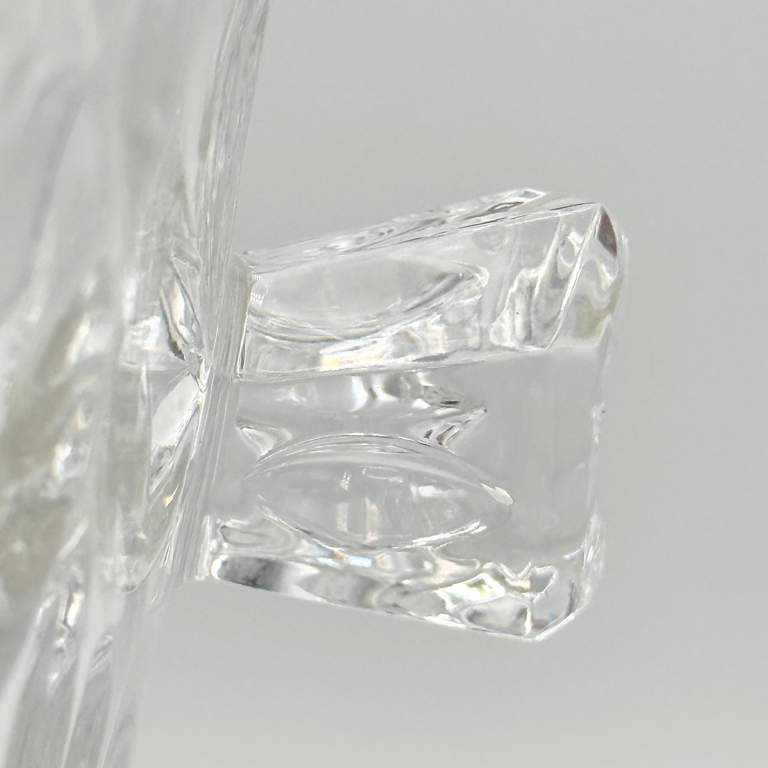 Mid-Century Modern Heavy Bleikristall 24% Lead Cut Crystal Champagne Ice Bucket with Handles