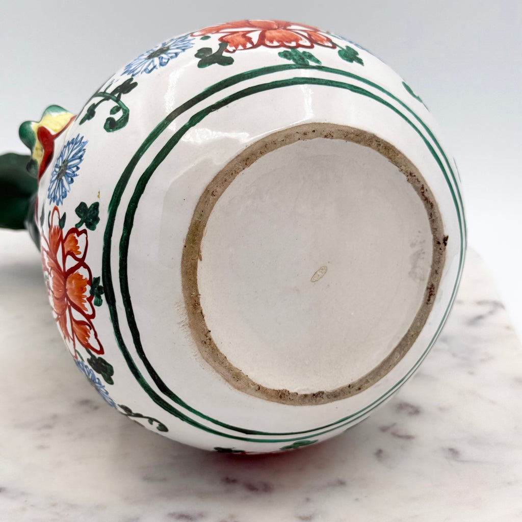 Vintage Hand-Painted Figural Dragon Ceramic Water Pitcher