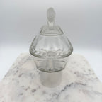 Antique Gillinder & Sons Frosted Lion Covered Compote, c1887