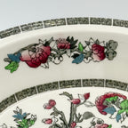 Johnson Brothers “Indian Tree” Floral Oval Serving Bowl with Greek Key Details