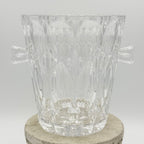 Mid-Century Modern Heavy Bleikristall 24% Lead Cut Crystal Champagne Ice Bucket with Handles