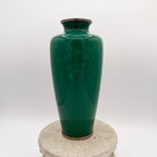 Japanese Ando Jubei Green Wireless Cloisonné Enamel Vase, c. 20th Century