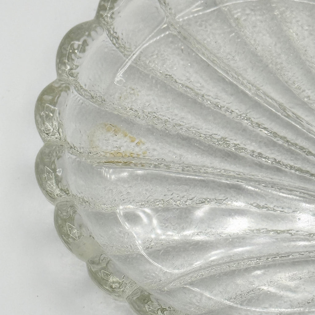 Vintage Anchor Hocking Glass Clam Shell Coasters, Set of 6