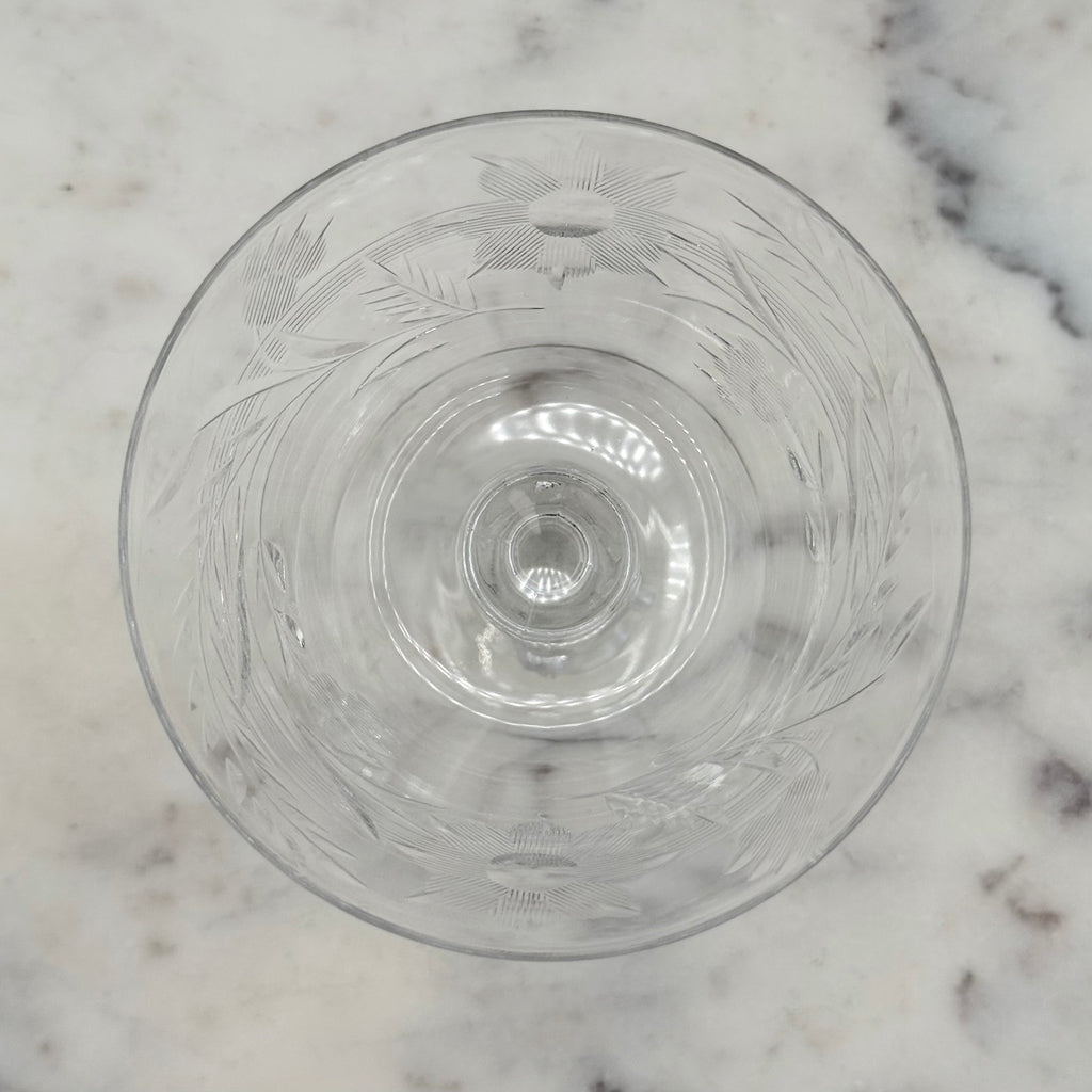 Vintage Cambridge Maryland Pattern Crystal Champagne / Sherbet Coupe Glasses, Set of 6