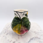 Vintage West Germany Majolica Pitcher With Embossed Flowers, Strawberries, Leaves