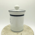 Vintage Dansk Bayberry porcelain creamer in white and blue. Elegant Scandinavian serveware collectible. Excellent condition.