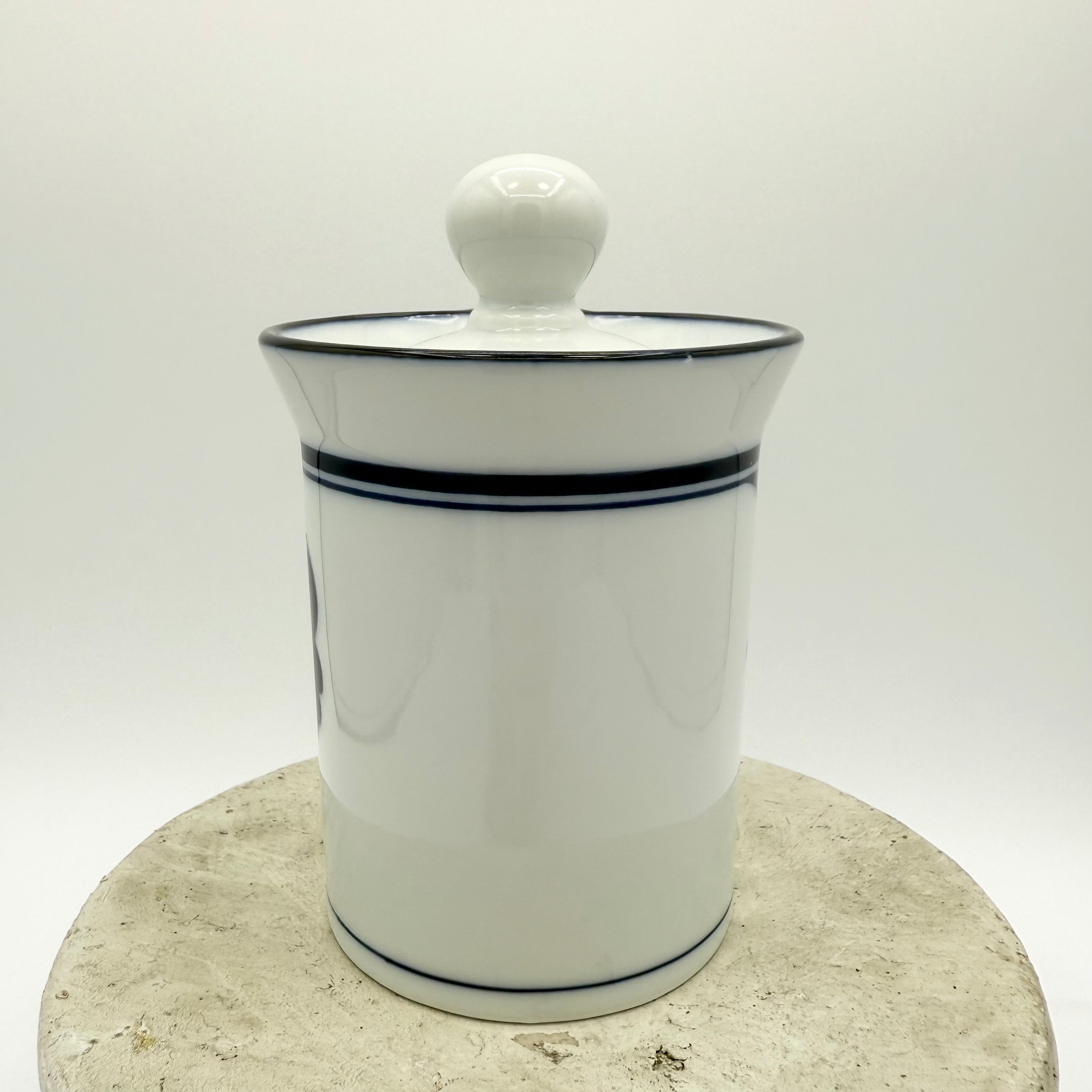 Vintage Dansk Bayberry porcelain creamer in white and blue. Elegant Scandinavian serveware collectible. Excellent condition.