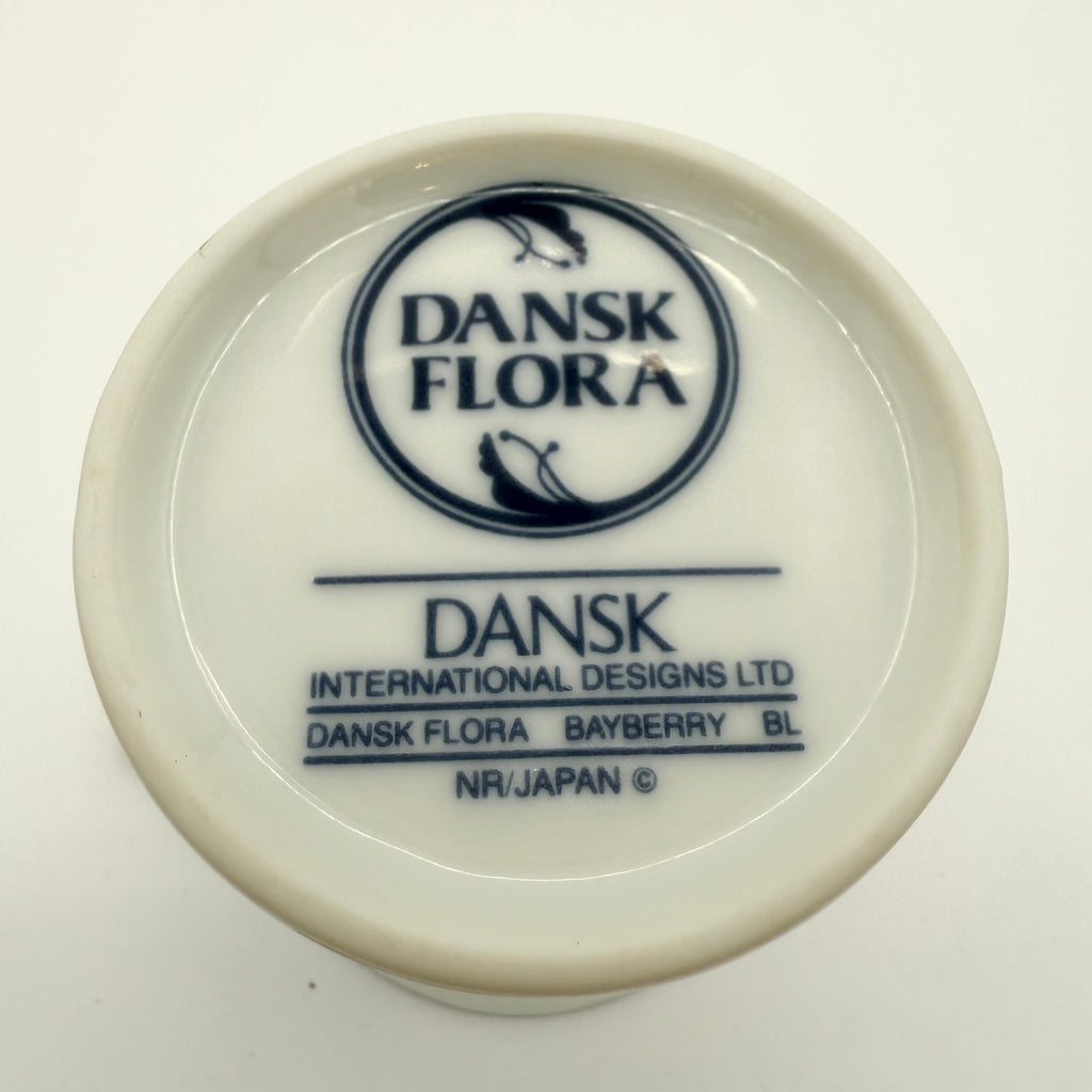 Vintage Dansk Bayberry porcelain creamer in white and blue. Elegant Scandinavian serveware collectible. Excellent condition.